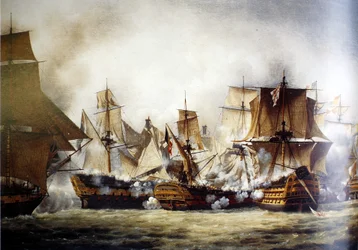 Szene der Schlacht von Trafalgar